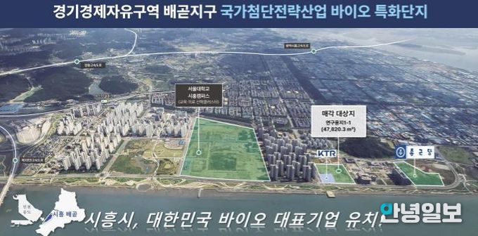 경기경제자유구역 배곧지구 국가첨단전략산업 바이오 특화단지 홍보물