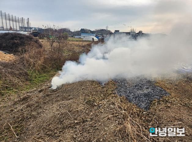 파주시, 운정신도시 외곽 불법소각 야간단속 실시
