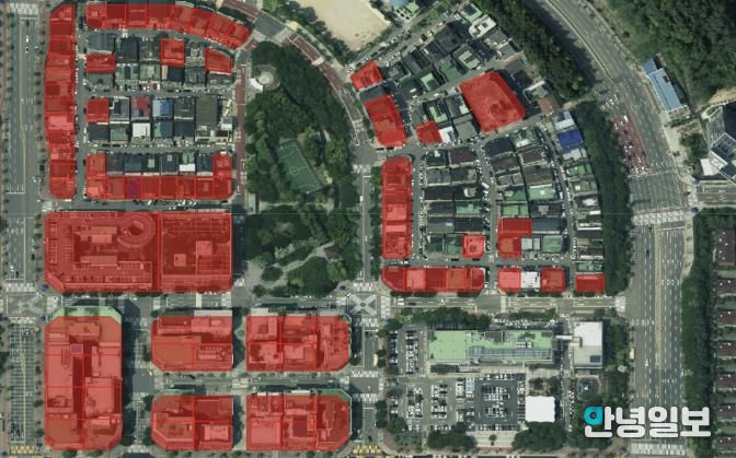 구갈상점가 확대 후 구역도