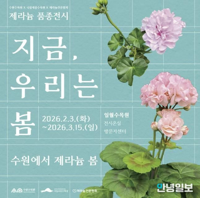 수원수목원 제라늄 기획전 홍보물.